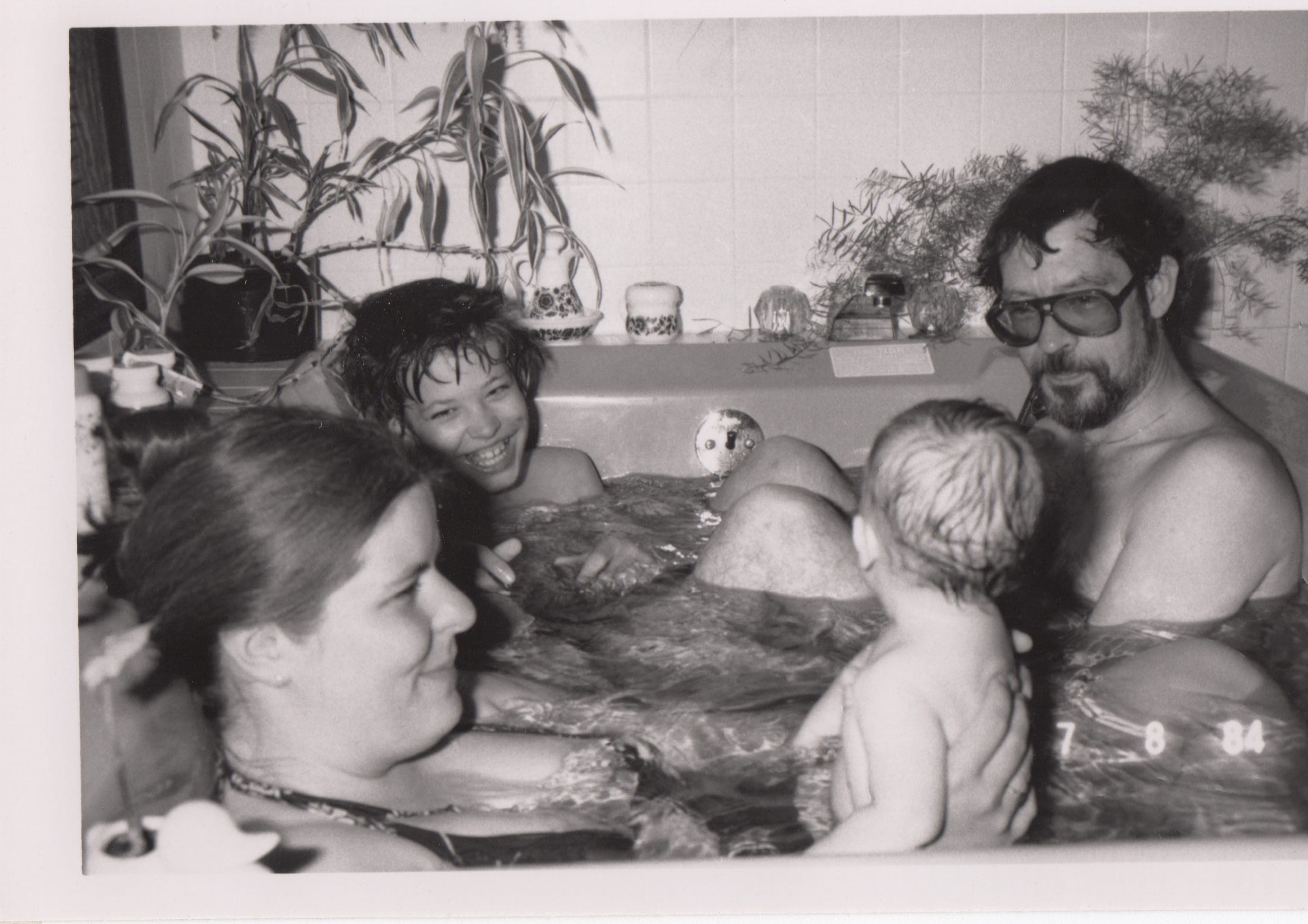 Dad loved taking baths, it was a family tradition